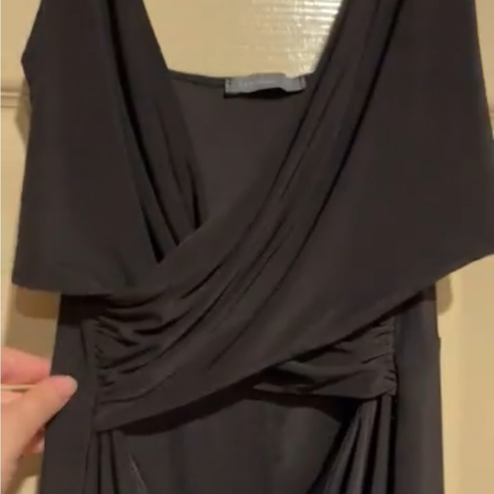 Crop Cut Black Mini Dress - Picture 3 of 4